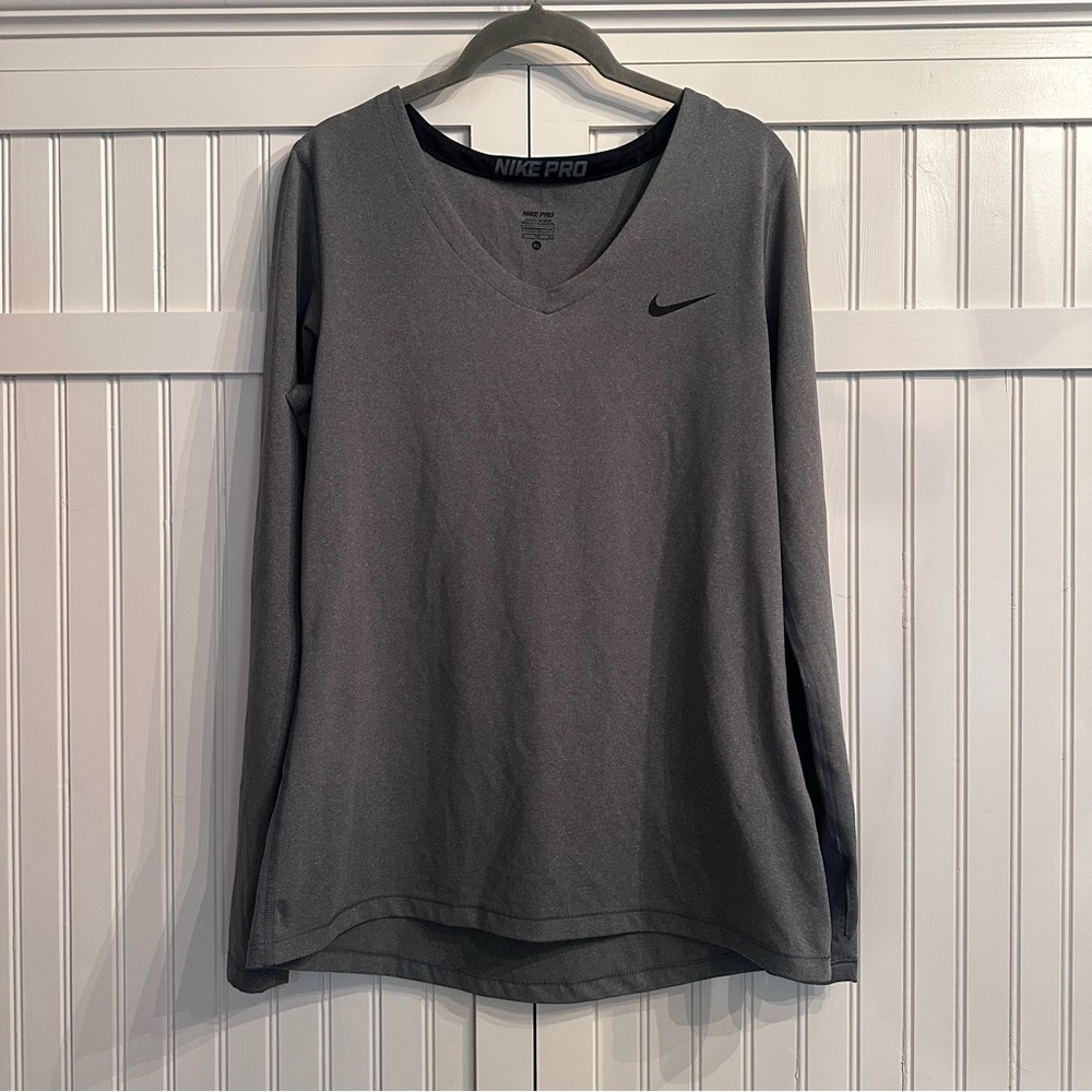 Nike Women's Dark Gray Long Sleeve Tee